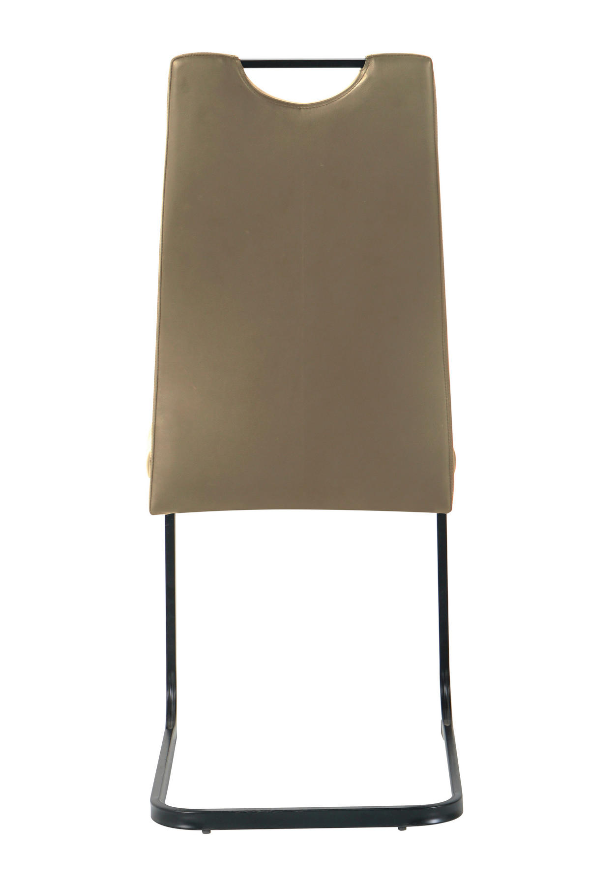 STUHL-SET 2 Stück  in Lederlook  - Taupe/Schwarz, Design, Kunststoff/Textil (42/98/56cm) - Livetastic