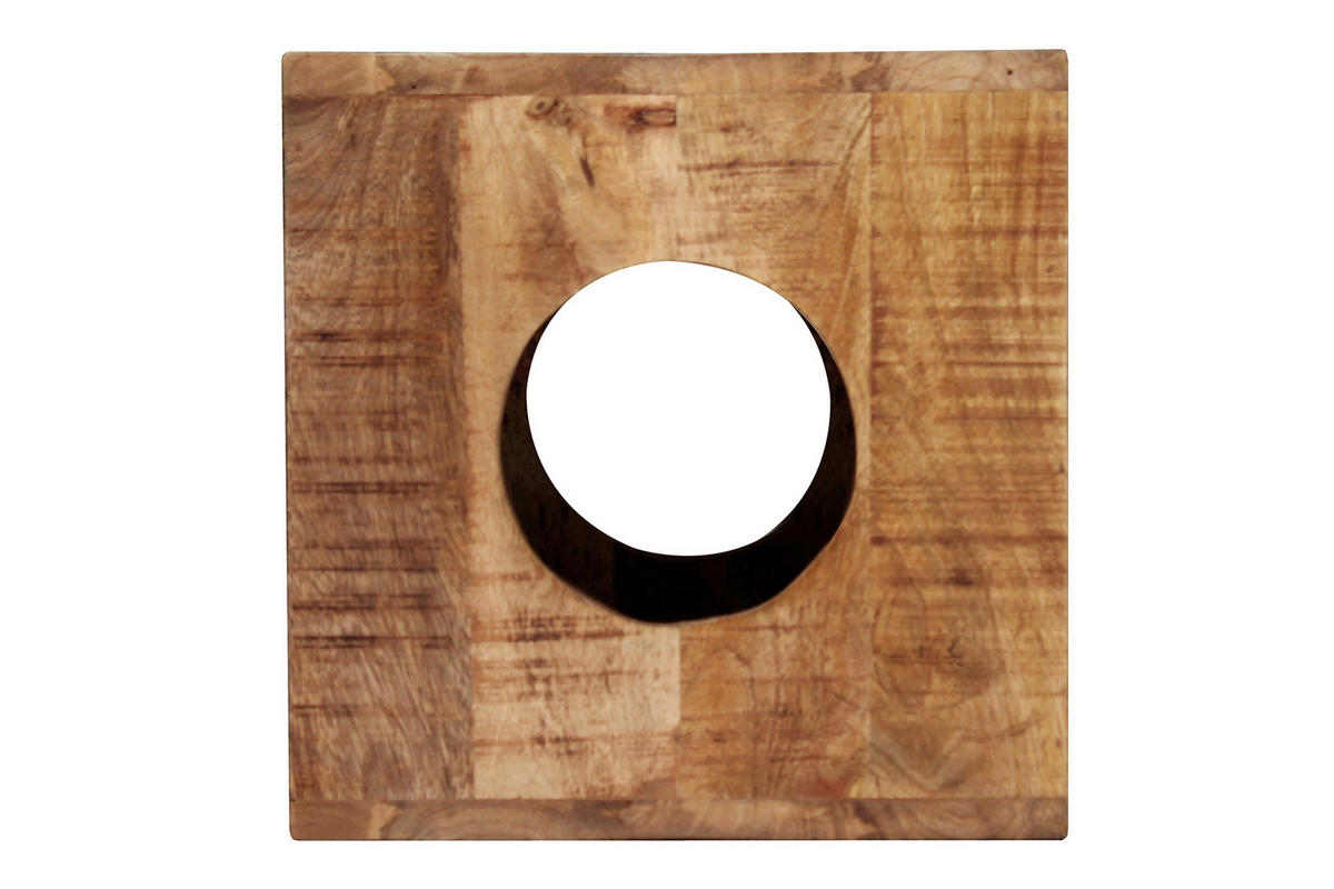 BEISTELLTISCH 35/35/35 cm Mangoholz massiv Naturfarben quadratisch  - Naturfarben, Design, Holz (35/35/35cm) - Livetastic