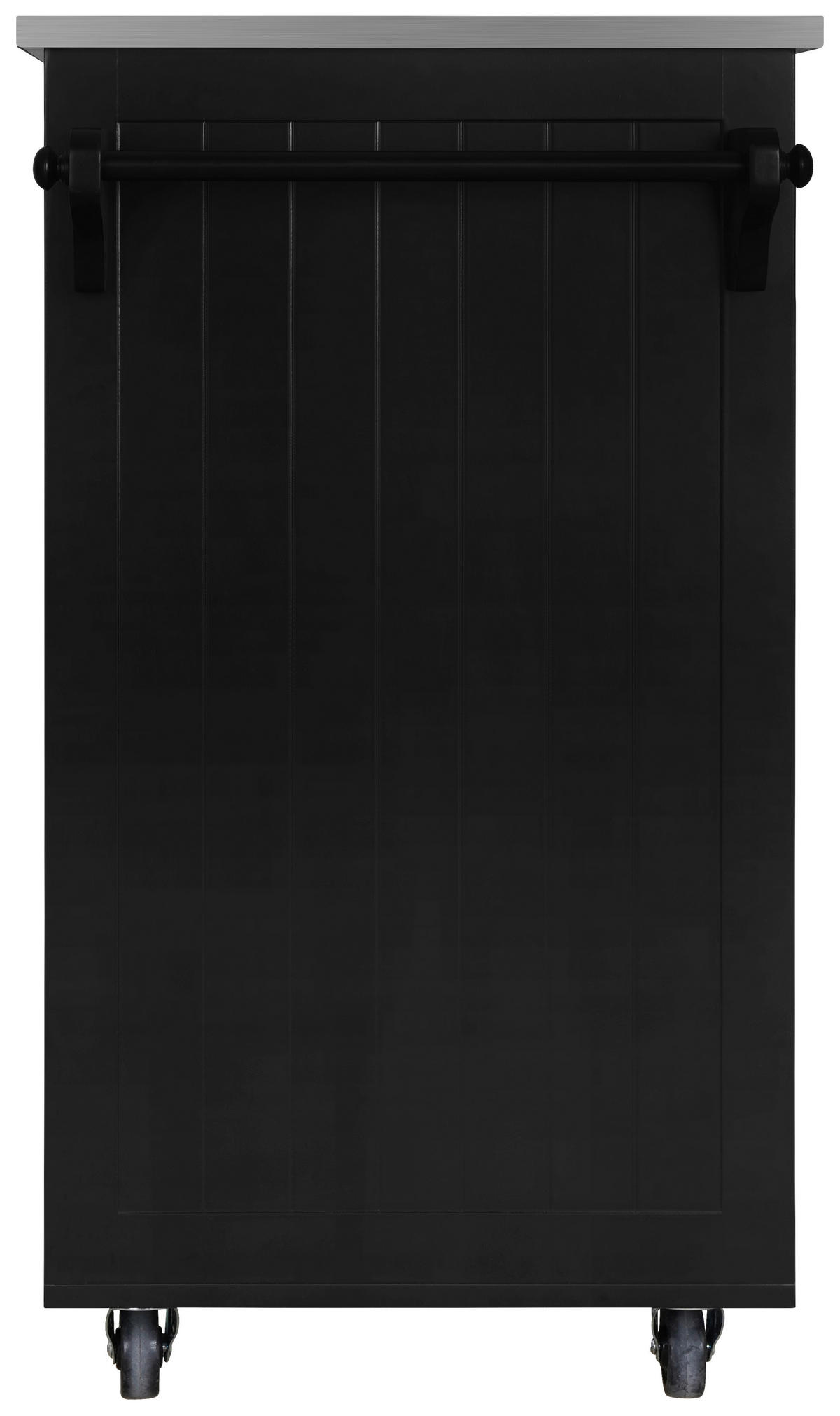 KÜCHENINSEL   in Schwarz, Edelstahlfarben  - Edelstahlfarben/Messingfarben, Basics, Holzwerkstoff/Metall (116/89/49,5cm) - MID.YOU