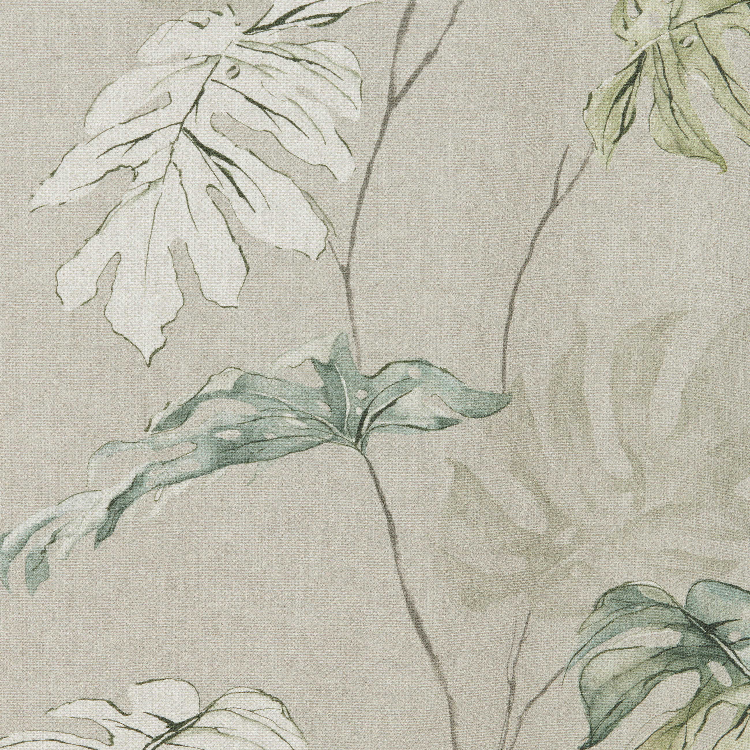 DEKOSTOFF per lfm blickdicht  - Beige/Grün, KONVENTIONELL, Textil (150cm) - Esposa