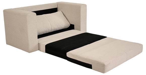JUGEND- UND KINDERSOFA Cord Hellbraun  - Hellbraun/Schwarz, KONVENTIONELL, Textil (136/78/72cm) - Xora