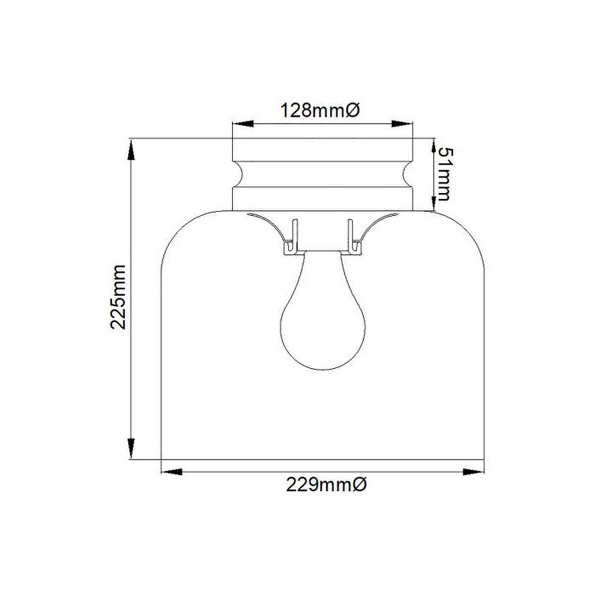 DECKENLEUCHTE Hounslow 22.9/22.5  cm  - Messingfarben, KONVENTIONELL, Glas/Metall (22.9/22.5 cm) - Elstead Lighting