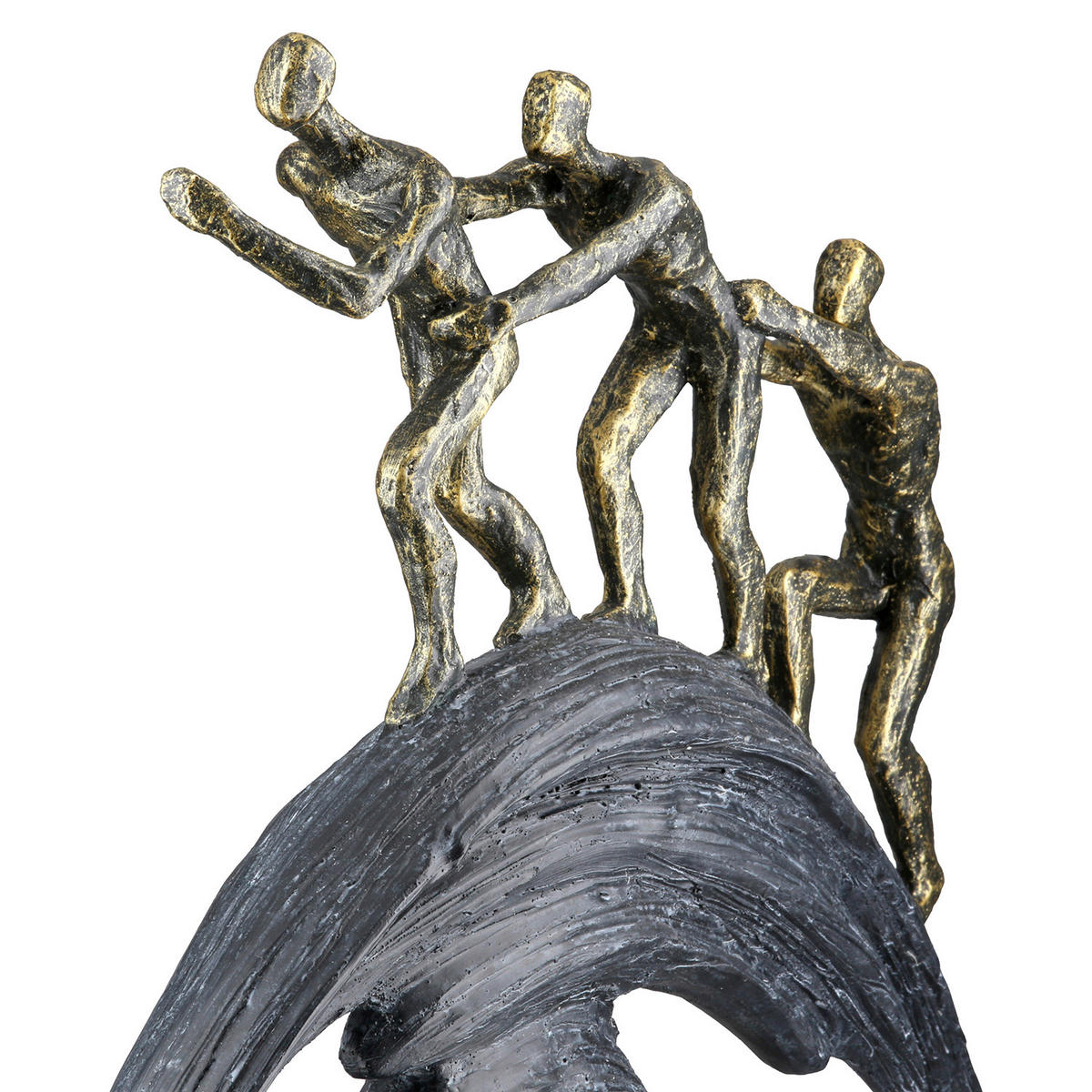 SKULPTUR - Bronzefarben/Grau, Basics, Kunststoff (36/37/7,5cm)