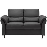 2-SITZER-SOFA Lederlook Schwarz  - Schwarz, MODERN, Holz/Textil (147/90/89cm) - Livetastic