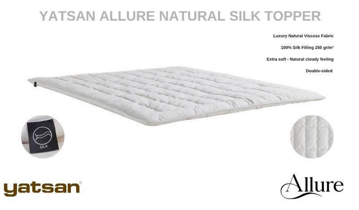 TOPPER ALLURE NATURAL SILK 140/200 cm  - Creme, Basics, Textil (140/200cm)