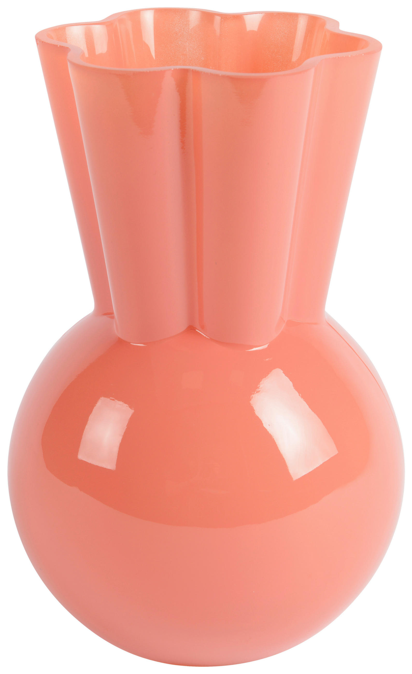 VASE  - Rosa, Trend, Glas (13,50/13,50/21,00cm)