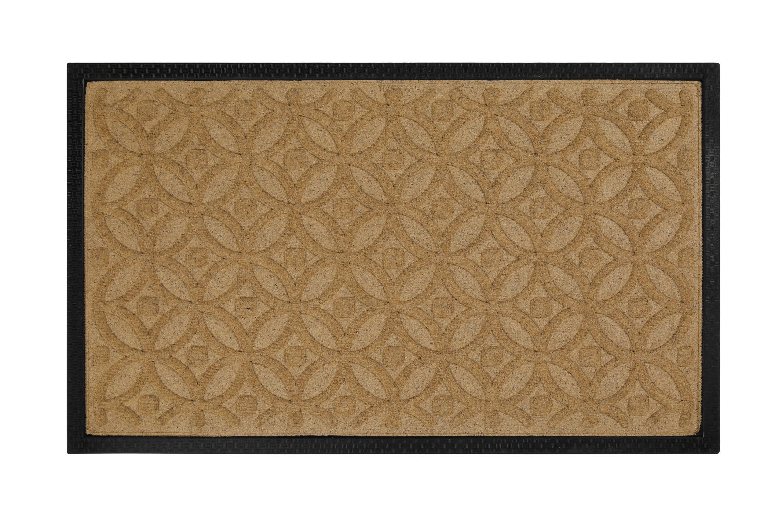 FUßMATTE 40/60 cm Midnight Mosaic  - Beige/Schwarz, KONVENTIONELL, Kunststoff/Textil (40/60cm) - WECON HOME