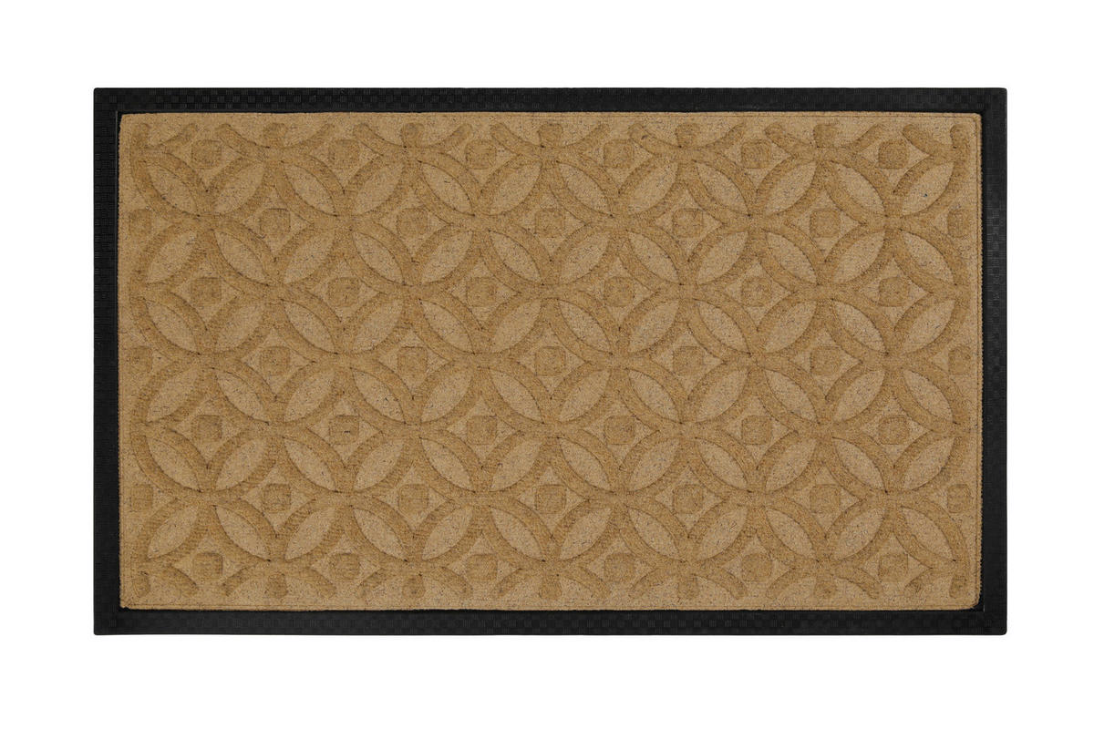 FUßMATTE 40/60 cm Midnight Mosaic  - Beige/Schwarz, KONVENTIONELL, Kunststoff/Textil (40/60cm) - WECON HOME