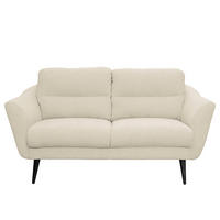 2-SITZER-SOFA in Webstoff Creme  - Creme/Schwarz, Design, Holz/Textil (158/87/88cm) - Livetastic