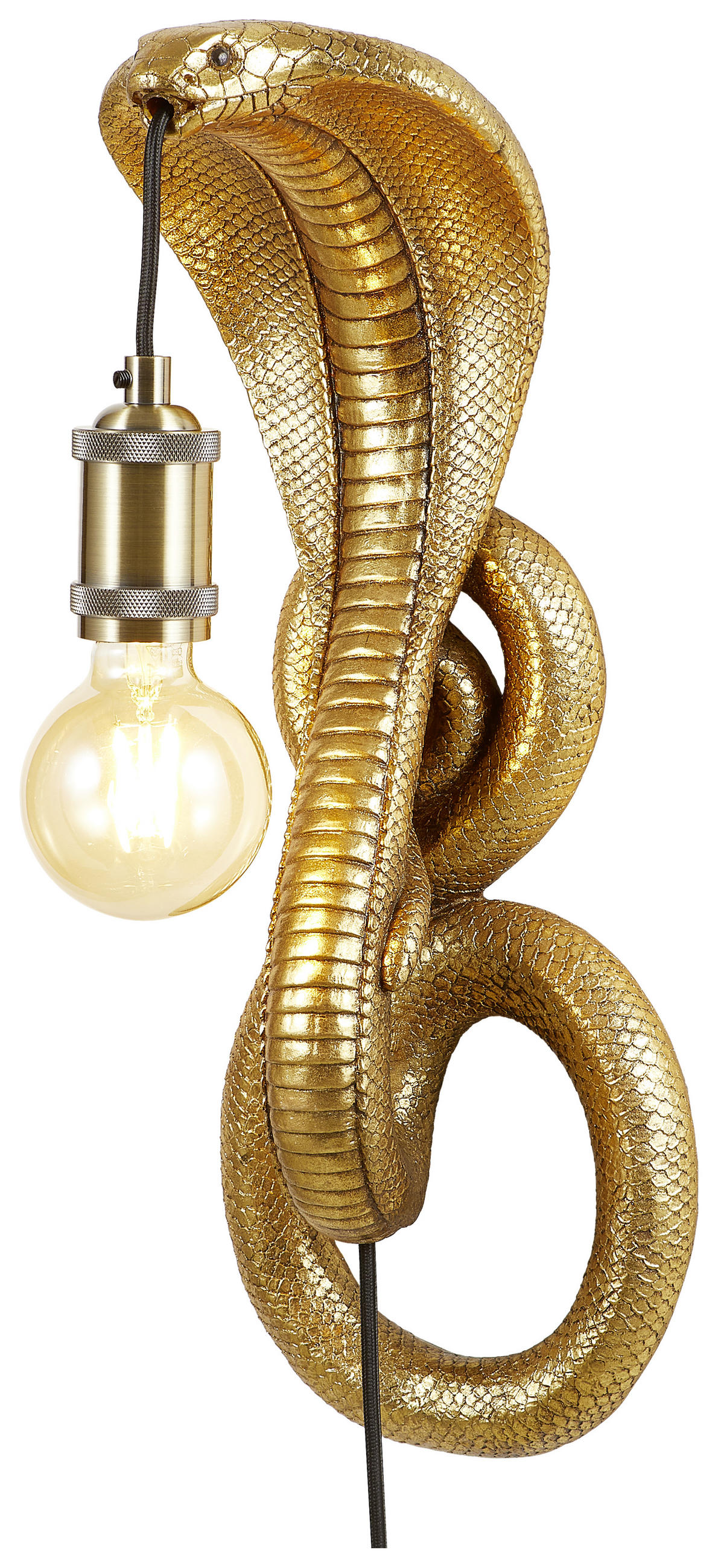 WANDLEUCHTE - Bronzefarben, Basics, Kunststoff (18,5/18/52cm)