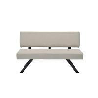 SITZBANK Taupe  - Taupe/Schwarz, MODERN, Textil/Metall (138/83/60cm) - MID.YOU