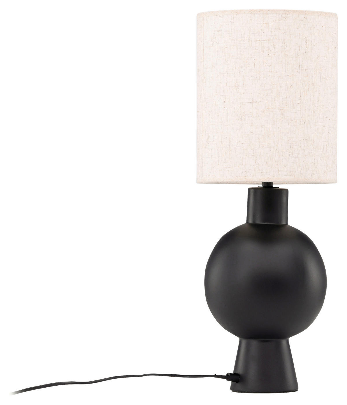BORDSLAMPA 21/55/21 cm   - beige/svart, Basics, textil/sten (21/55/21cm) - P & B