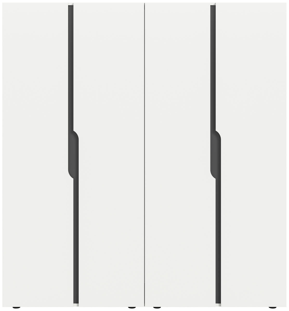 DREHTÜRENSCHRANK  in Weiß  - Weiß, MODERN, Holzwerkstoff (160/180/51cm) - MID.YOU