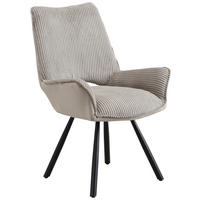 STUHL Webstoff Schwarz, Hellgrau  - Hellgrau/Schwarz, Design, Textil/Metall (58/91/64cm) - Carryhome