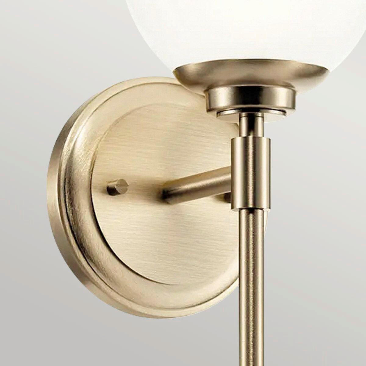 BADEZIMMER-WANDLEUCHTE - Champagner, Konventionell, Glas/Metall (34.8/12.8/16.6cm) - Elstead Lighting