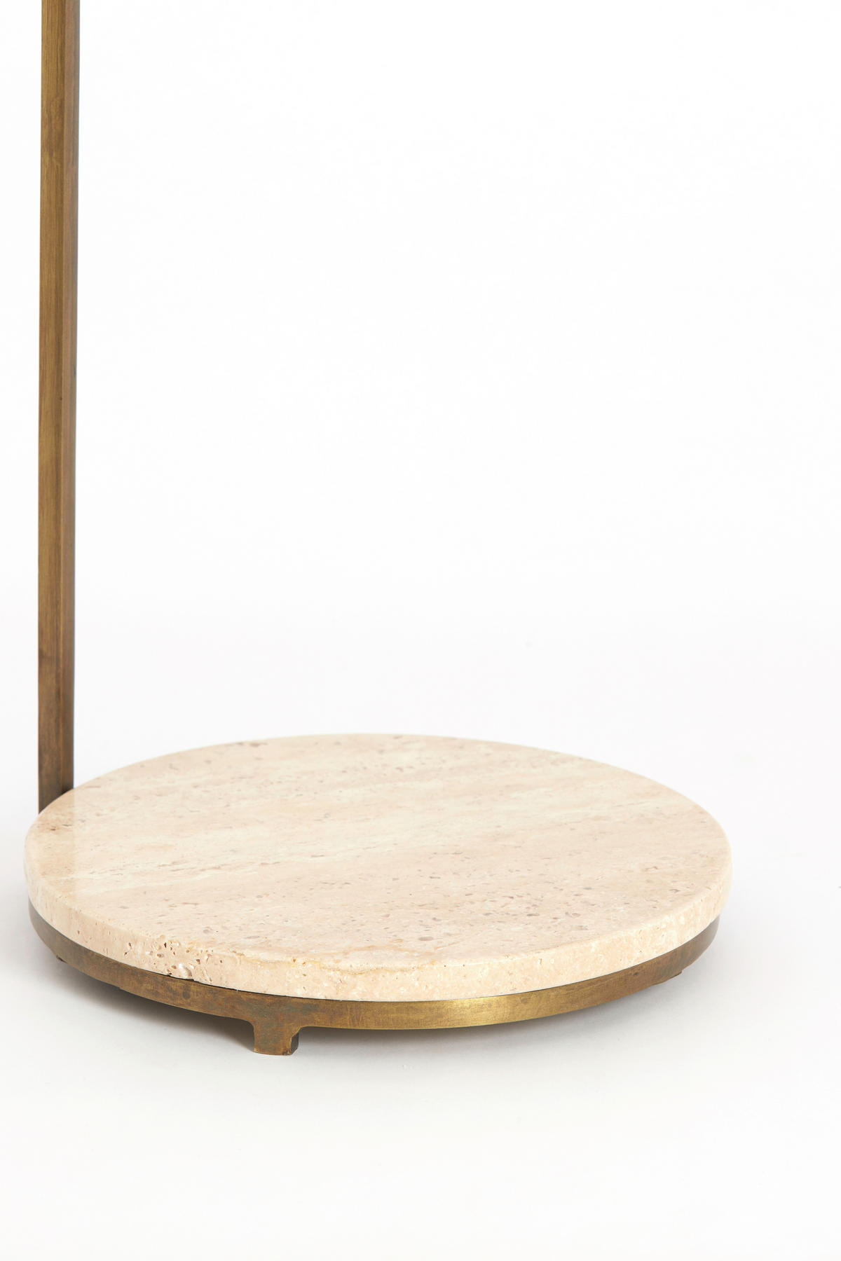 BEISTELLTISCH 26/26/76 cm LEDA Sandfarben, Dunkelbraun, Bronzefarben rund  - Sandfarben/Dunkelbraun, Trend, Stein/Metall (26/26/76cm) - Light & Living