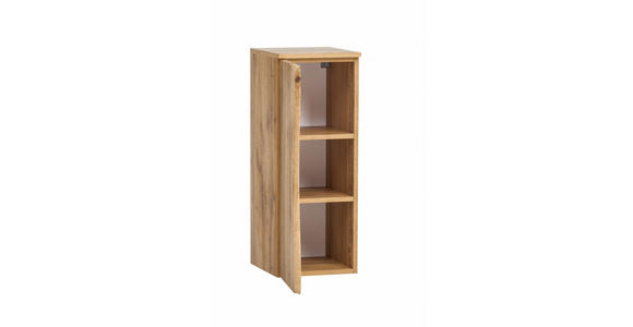 UNTERSCHRANK 30/79/35 cm - Eiche Wotan/Silberfarben, Natur, Holzwerkstoff/Kunststoff (30/79/35cm) - Xora