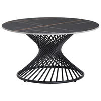 COUCHTISCH 80/80/43 cm rund Schwarz  - Schwarz, Design, Keramik/Metall (80/80/43cm) - MID.YOU