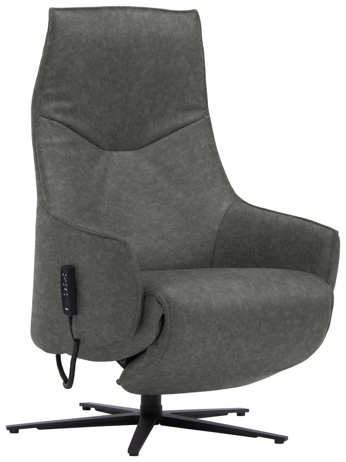 RELAXSESSEL in Leder Dunkelgrau  - Dunkelgrau/Anthrazit, Design, Leder/Metall (70/85/112cm) - Himolla Komfortklass