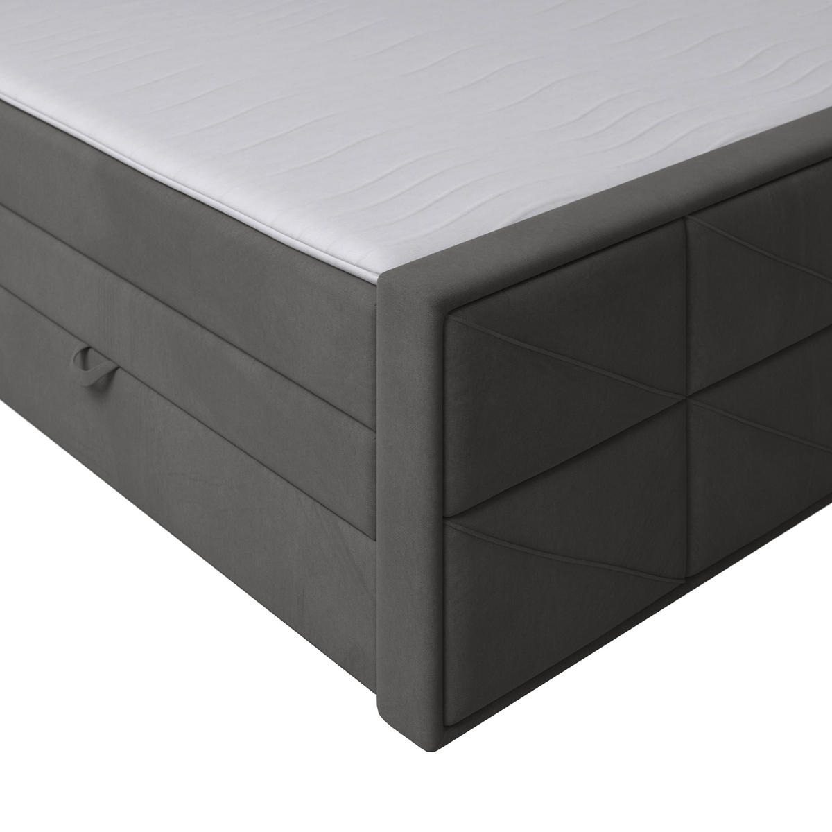 BOXSPRINGBETT 140/200 cm  in Anthrazit  - Anthrazit, Modern, Holz/Kunststoff (140/200cm) - MID.YOU