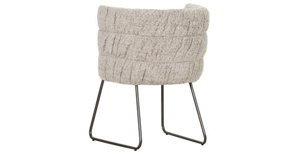 STUHL - Graubraun/Bronzefarben, Design, Textil/Metall (62/80/62cm) - Novel