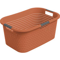 KOŠ NA PRÁDLO, oranžová - oranžová, Basics, plast (58/38.9/25.1cm) - Rotho