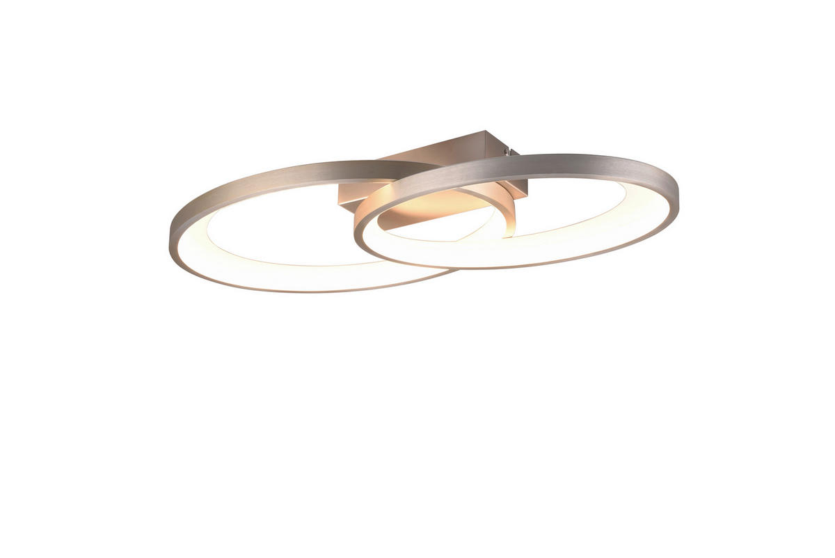 DECKENLEUCHTE     - Nickelfarben, Modern, Metall (57,5/8/30cm)