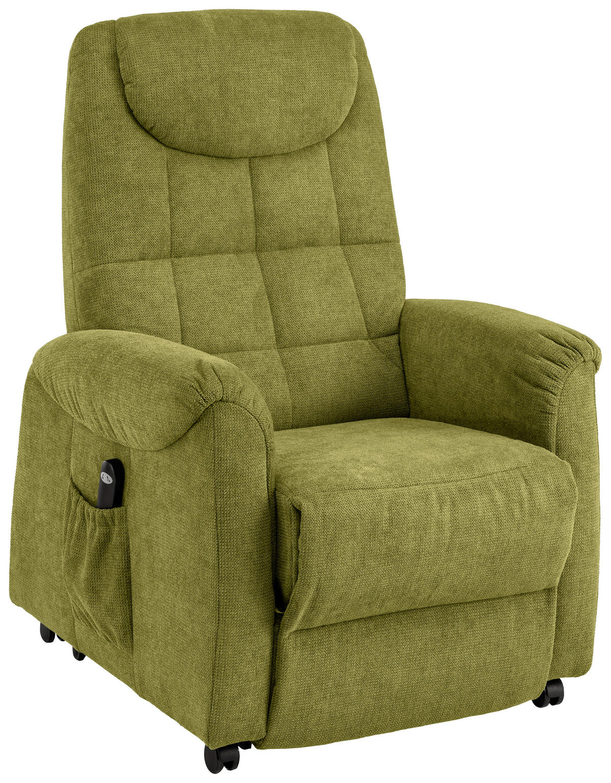 FERNSEHSESSEL in Mikrofaser Grün  - Schwarz/Grün, KONVENTIONELL, Kunststoff/Textil (83/113/92cm) - Xora