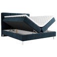 BOXBETT 180/200 cm  in Dunkelblau  - Chromfarben/Dunkelblau, Design, Holz/Holzwerkstoff (180/200cm) - Esposa