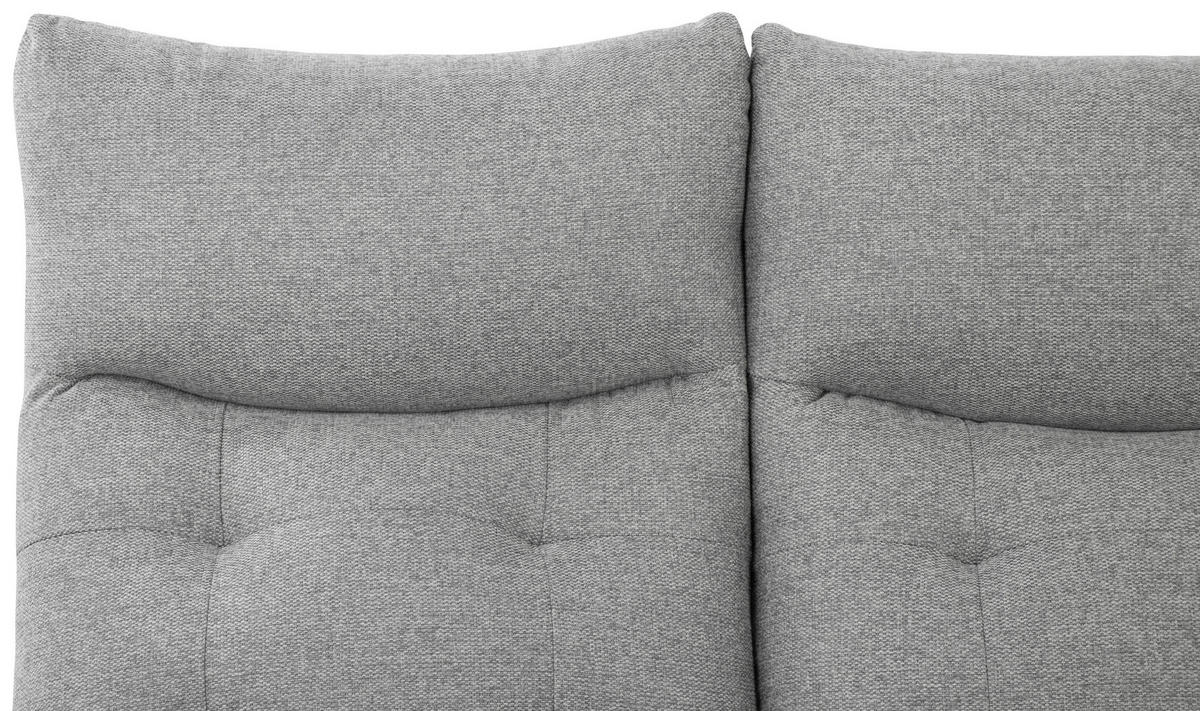 SITZGARNITUR Mikrofaser Grau  - Schwarz/Grau, Design, Textil/Metall - Livetastic