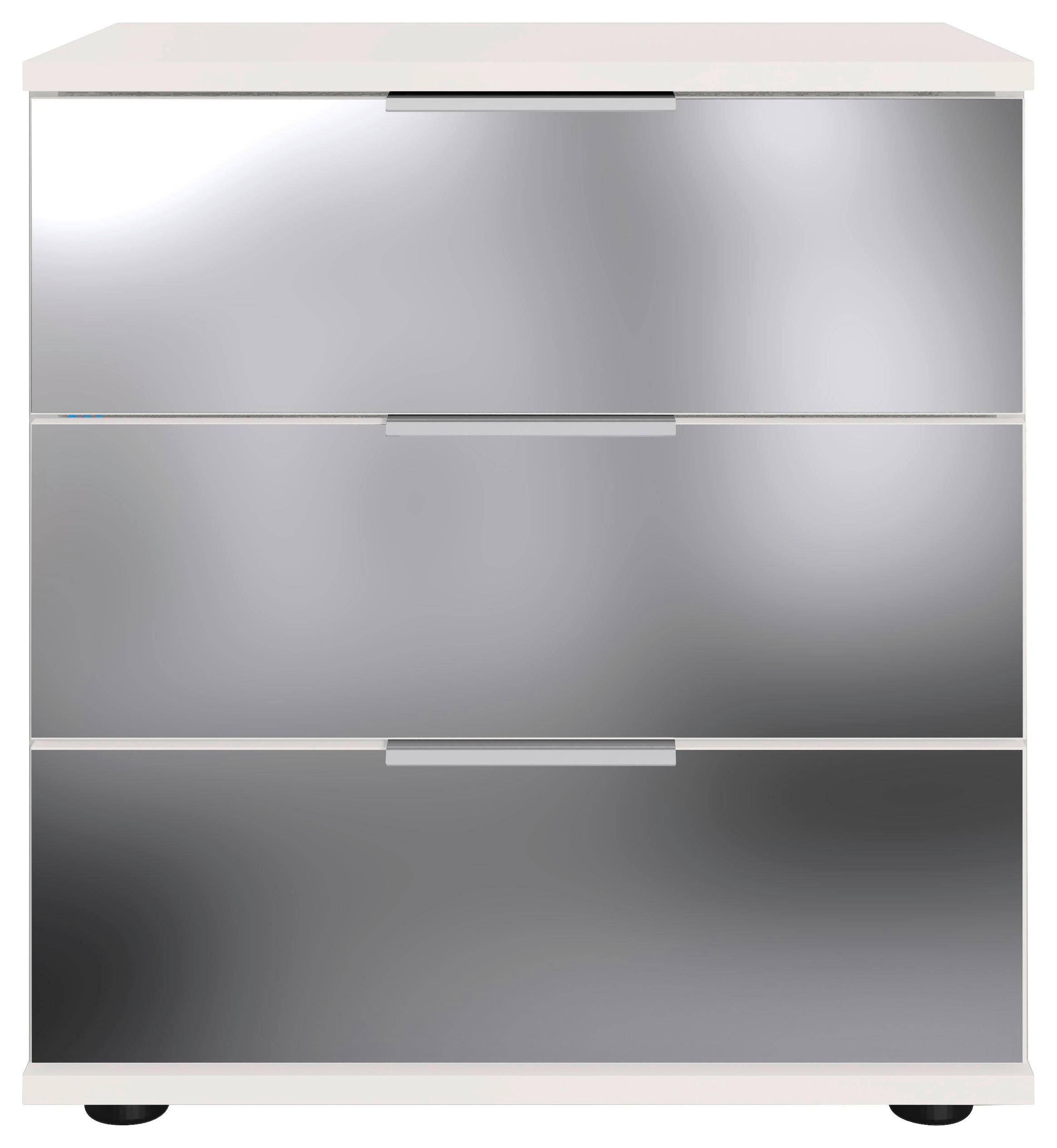 NACHTSCHRANK 52/58/38 cm  - Klar/Schwarz, MODERN, Glas/Holzwerkstoff (52/58/38cm) - MID.YOU