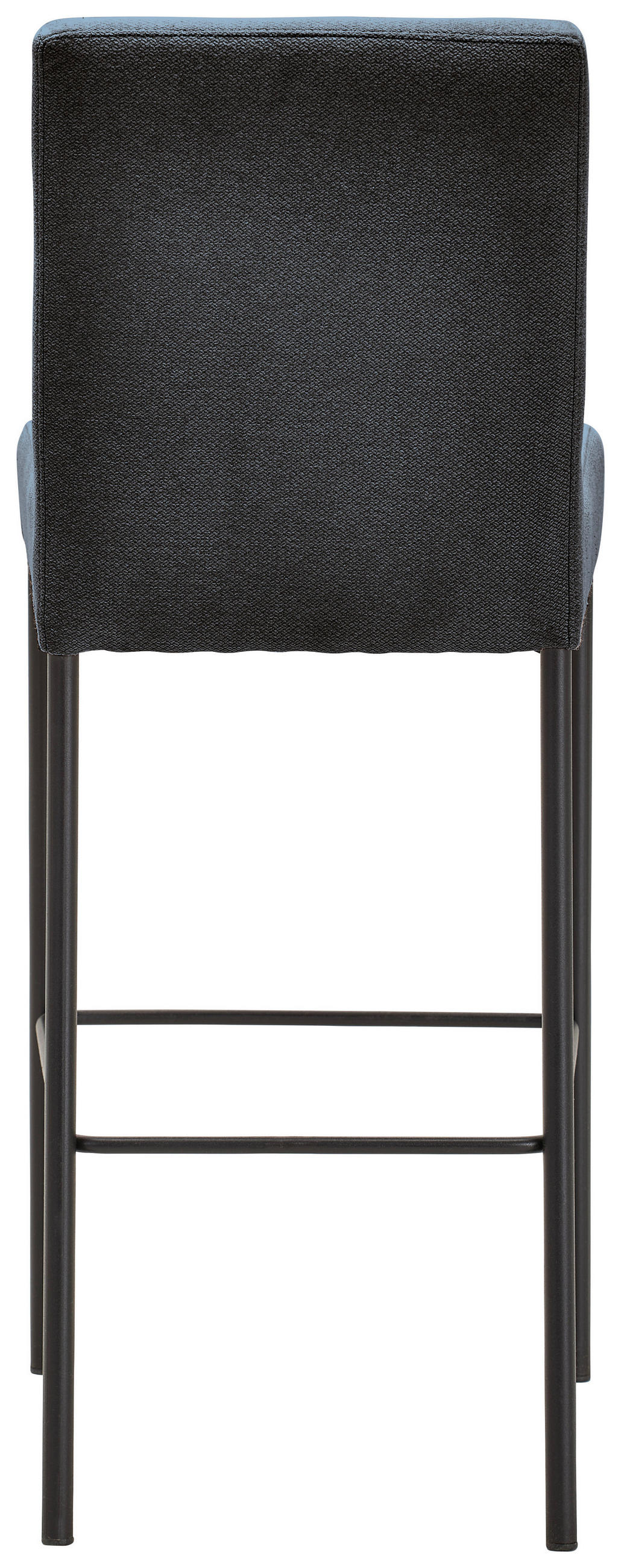 BARHOCKER Webstoff Grau, Schwarz Eisen Stoffauswahl  - Schwarz/Grau, Design, Textil/Metall (42/102/50cm) - home24