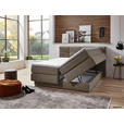 BOXSPRINGBETT 160/200 cm  in Taupe  - Taupe/Schwarz, KONVENTIONELL, Kunststoff/Textil (160/200cm) - Carryhome