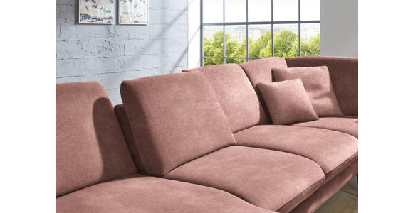 WOHNLANDSCHAFT in Velours Flieder - Flieder/Schwarz, Design, Textil/Metall (180/344/208cm) - Dieter Knoll