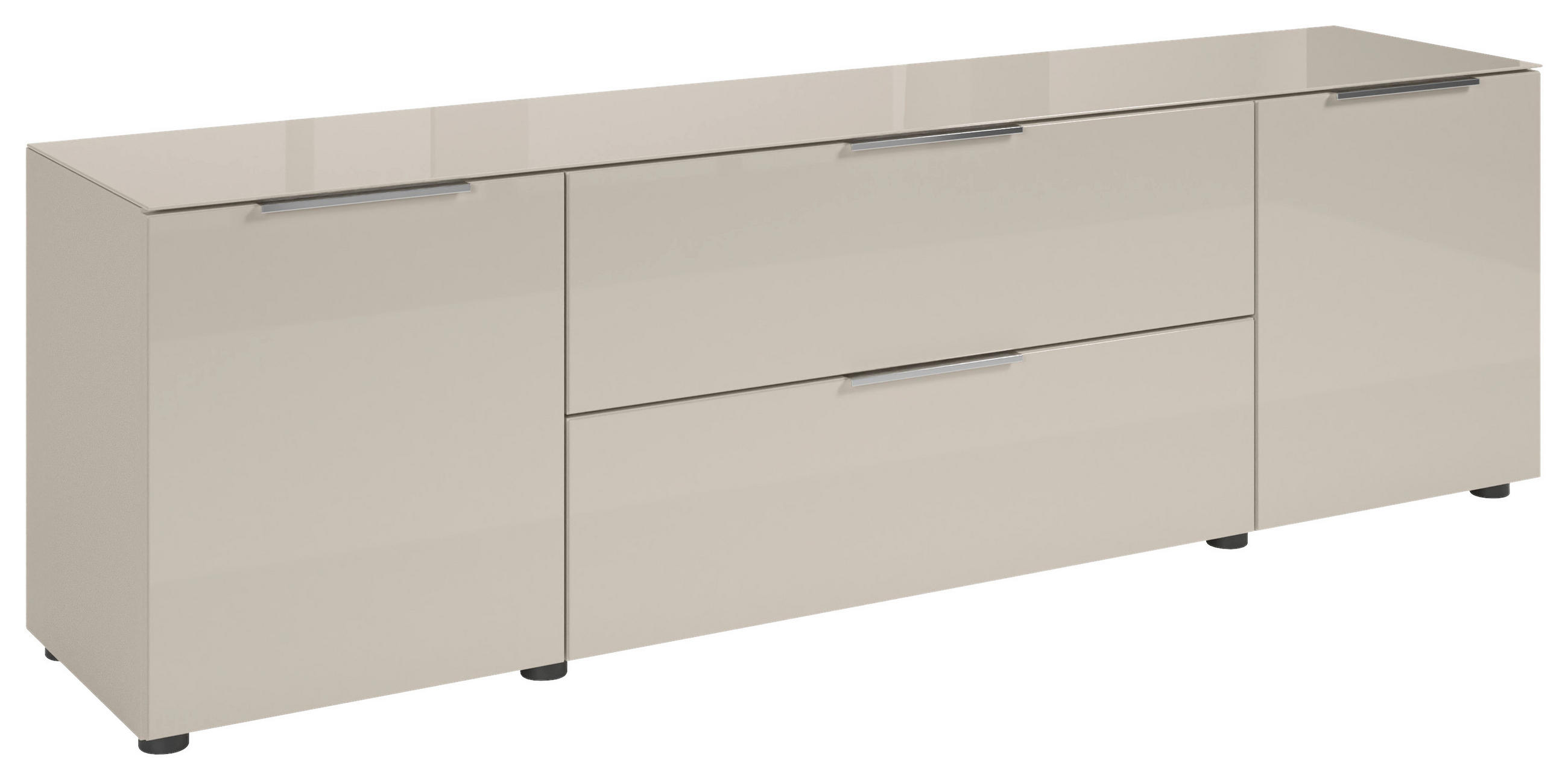 TV-ELEMENT kašmir  - barve kroma/črna, Moderno, kovina/umetna masa (180/55/40cm) - MID.YOU