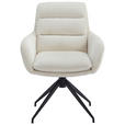 ARMLEHNSTUHL  in Eisen Cord  - Beige/Schwarz, Design, Textil/Metall (68/86/65cm) - Novel