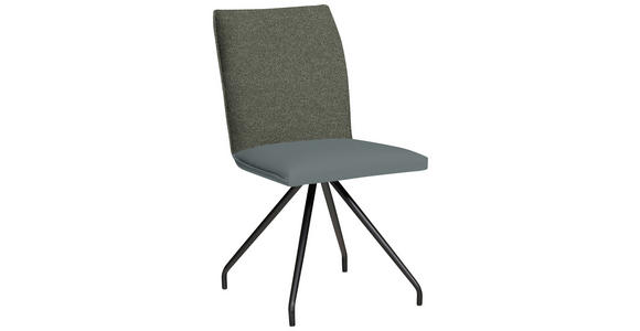 STUHL  ,  , Webstoff, Mikrofaser  ,  - Schwarz/Grau, Design, Textil/Metall (49/91/60cm) - Moderano
