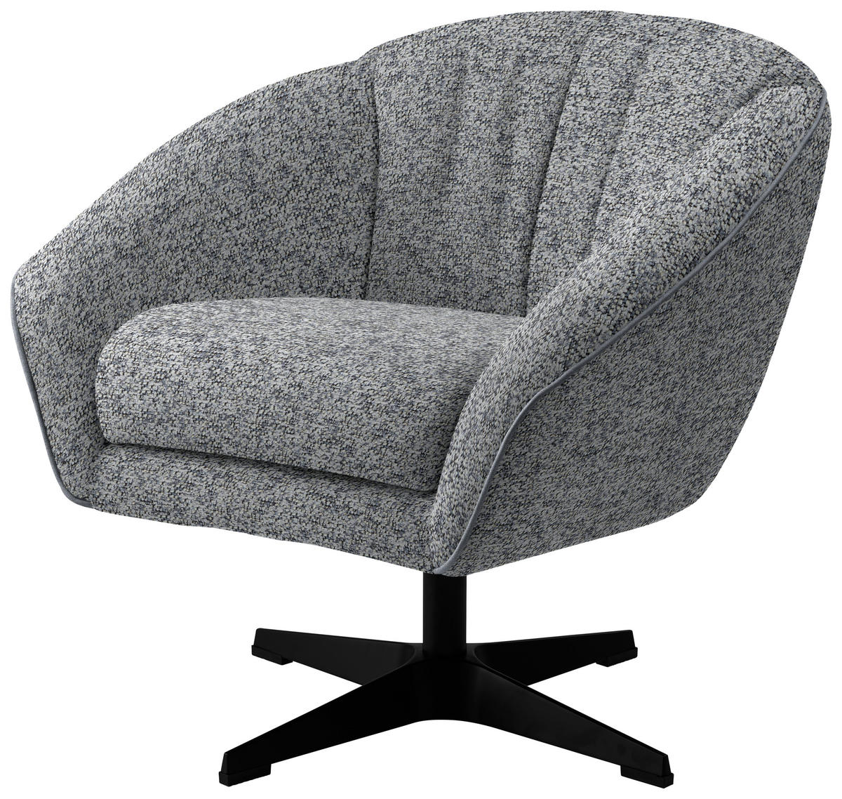 FÅTÖLJ i textil grå  - svart/grå, Design, metall/textil (80/78/80cm) - MID.YOU