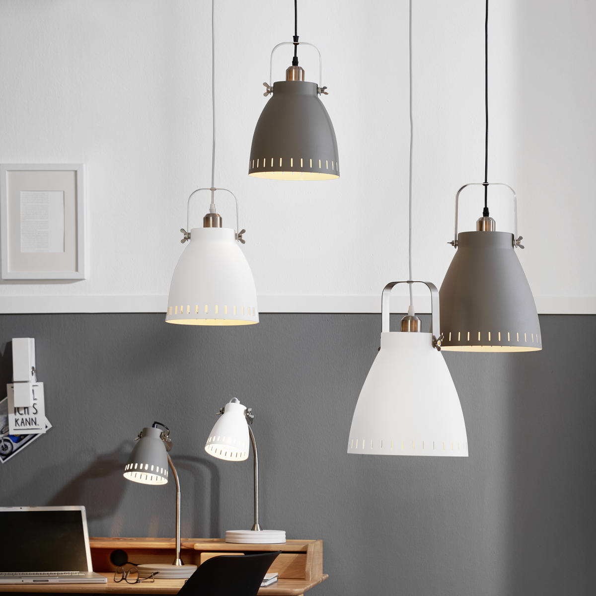 HÄNGELEUCHTE EVA 26,5/120 cm   - Weiß, Design, Metall (26,5/120cm) - Boxxx