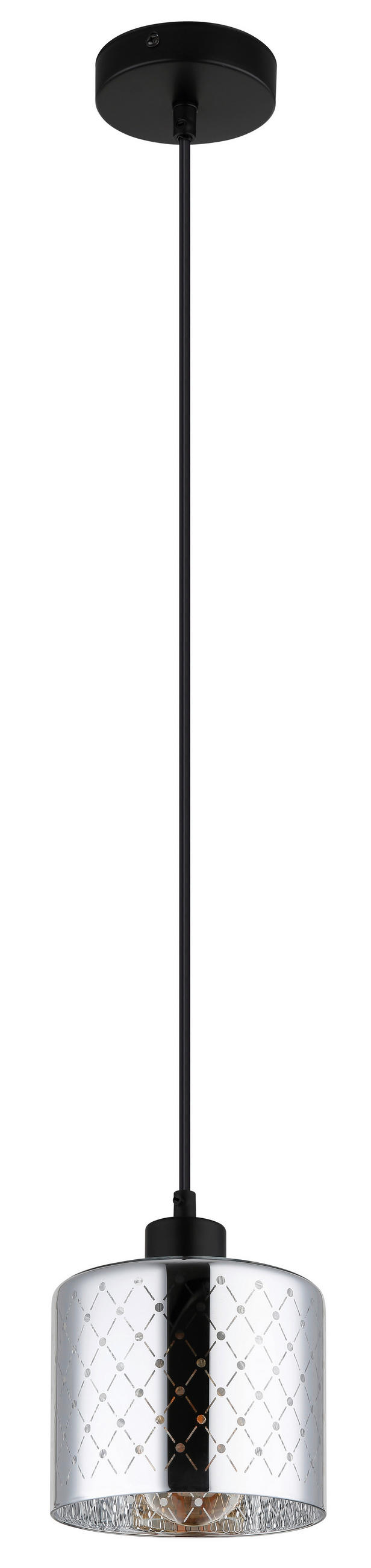 HÄNGELEUCHTE 15/120 cm  - Klar/Chromfarben, Basics, Glas/Kunststoff (15/120cm) - Globo