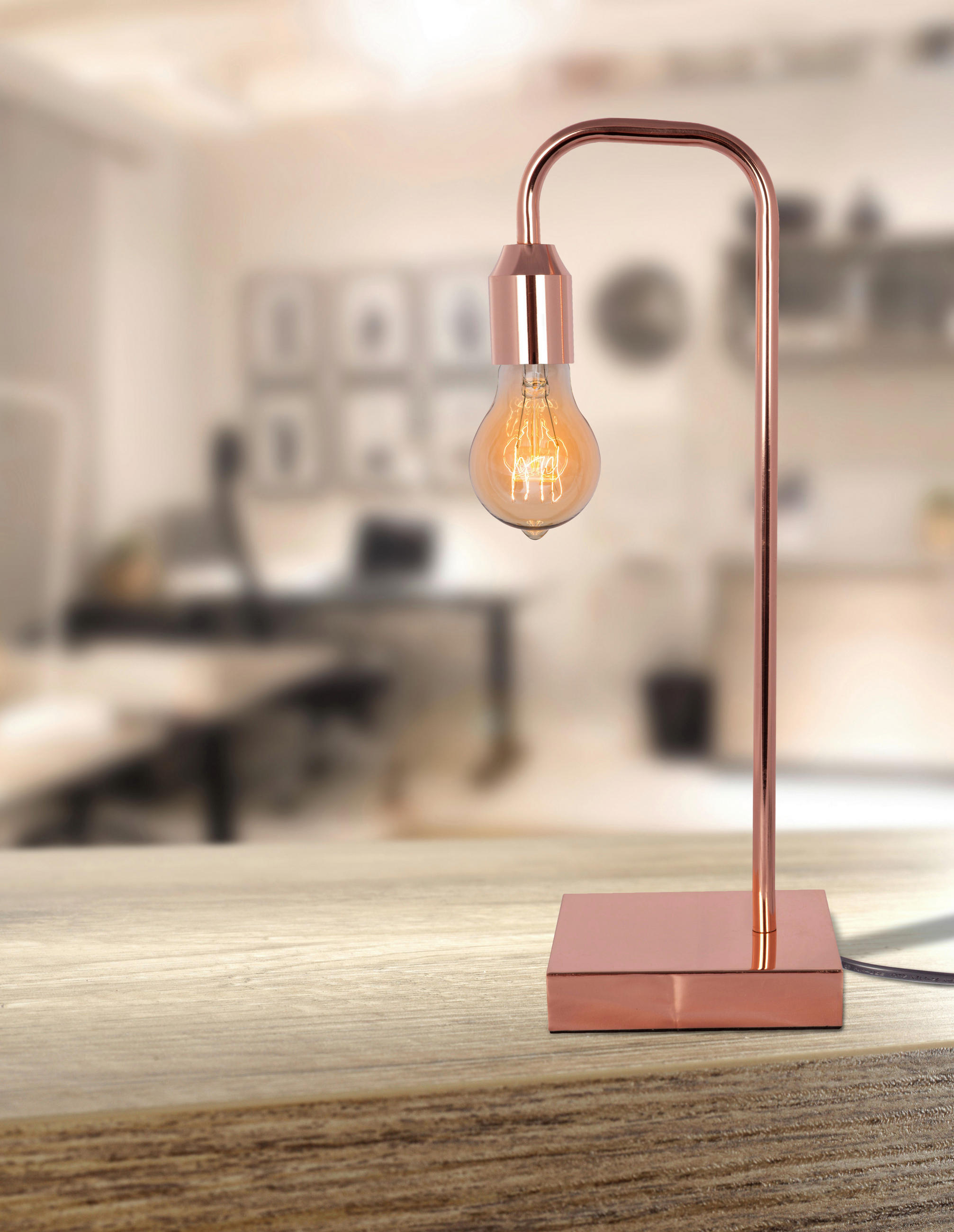 BORDSLAMPA 22/22/50 cm   - kopparfärgad, Basics, metall (22/22/50cm) - Kayoom