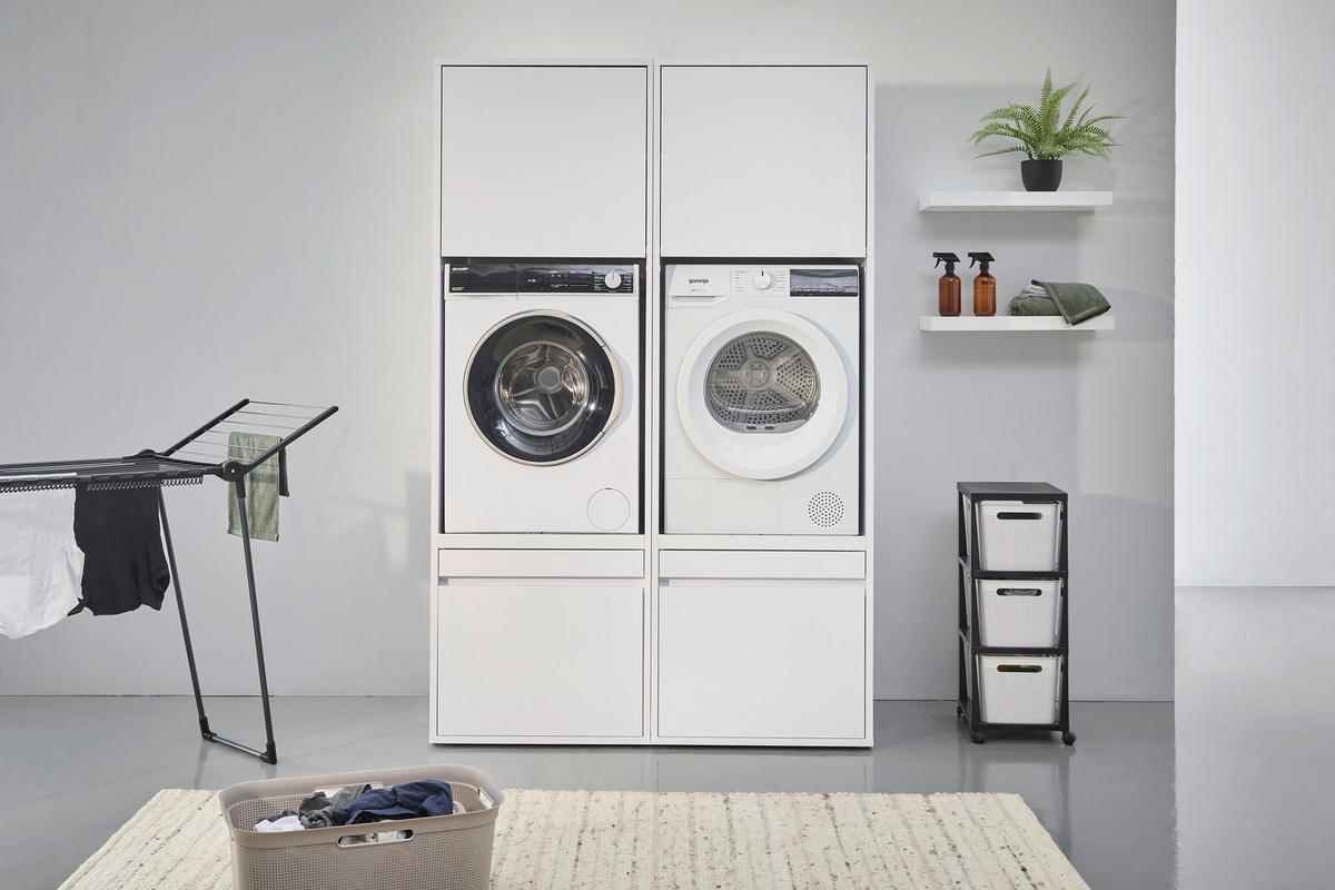 WASCHMASCHINENSCHRANK 67,5/151,8/67,5 cm  in Weiß  - Weiß, Basics, Holzwerkstoff (67,5/151,8/67,5cm) - Xora
