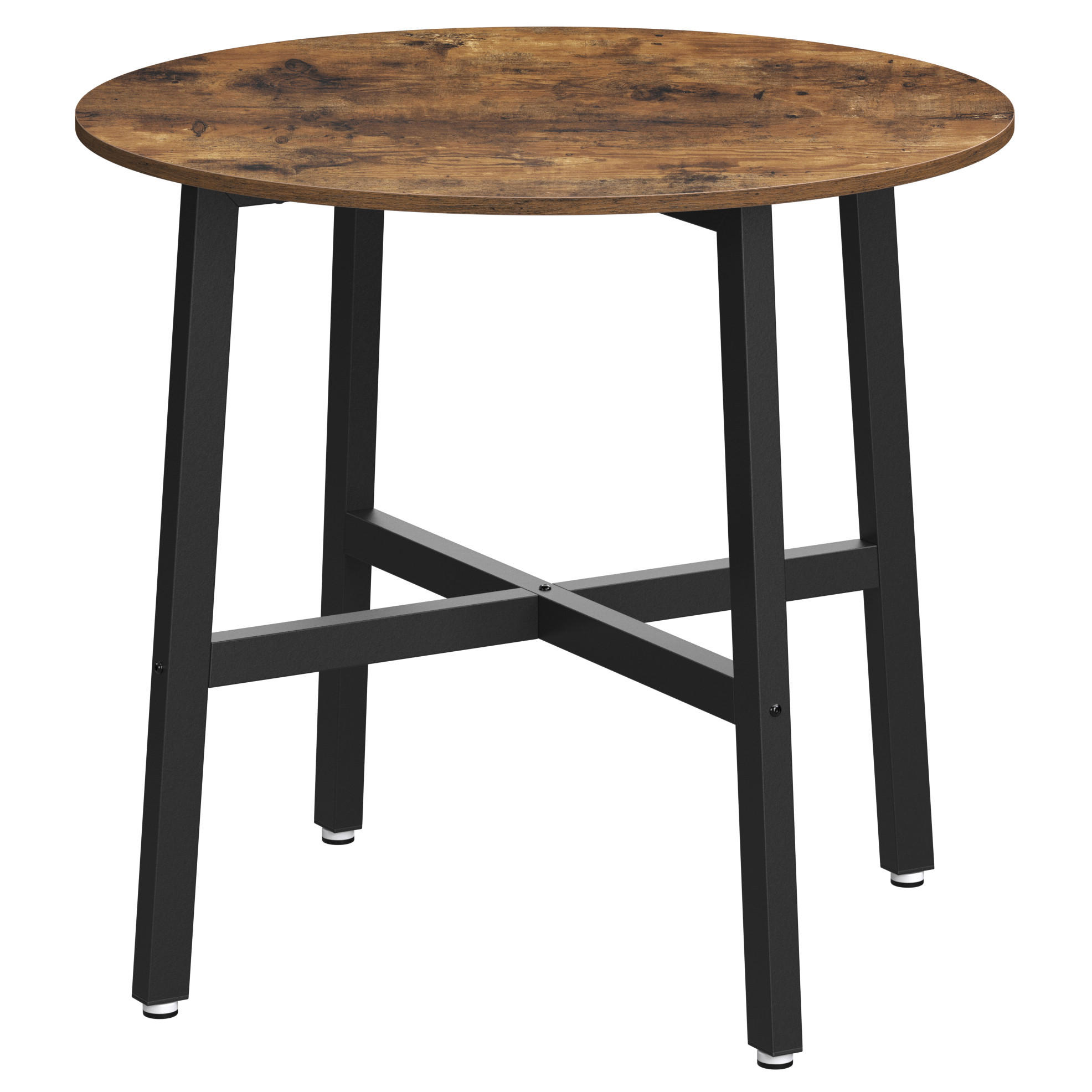 JÍDELNÍ STŮL, hnědá, černá, 80/80/76 cm - černá/hnědá, Natur, kov/kompozitní dřevo (80/80/76cm) - Boxxx