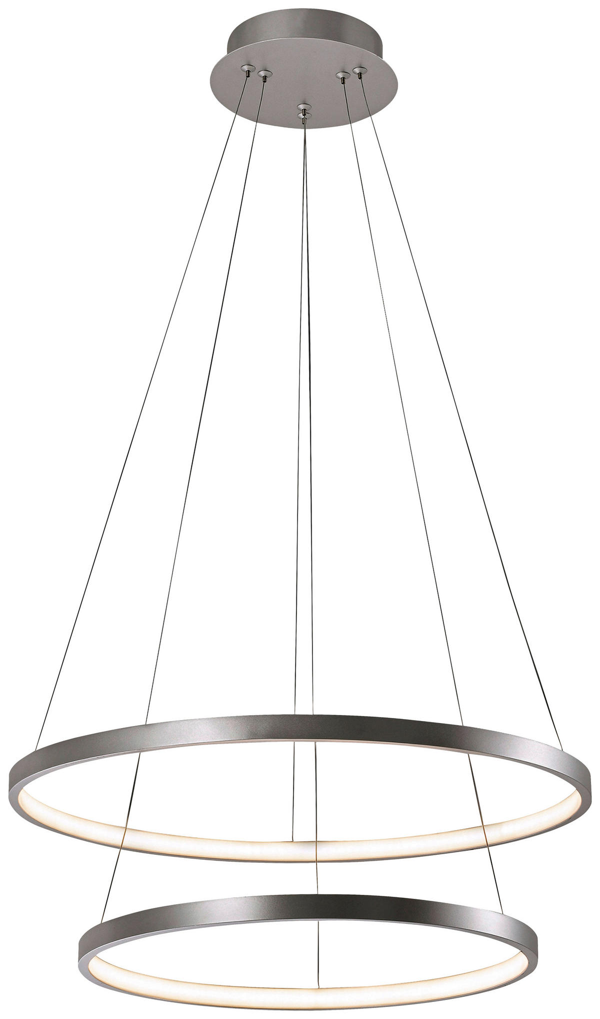 LUSTRĂ LED 50/50/120 cm  - argintiu, Design, plastic/metal (50/50/120cm)