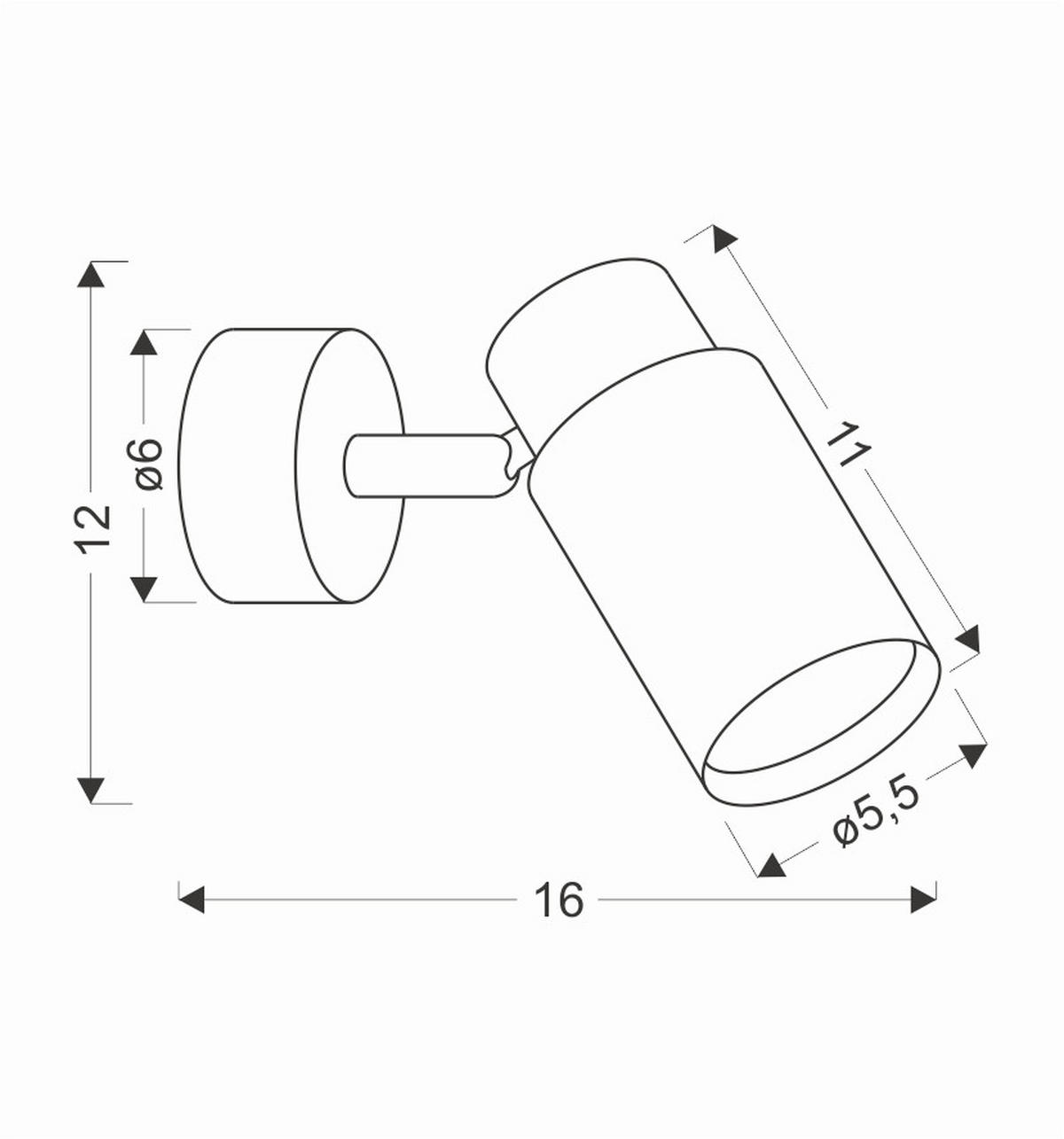 WANDLEUCHTE Claro 5.5/16/12 cm  - Weiß, Design, Metall (5.5/16/12cm)