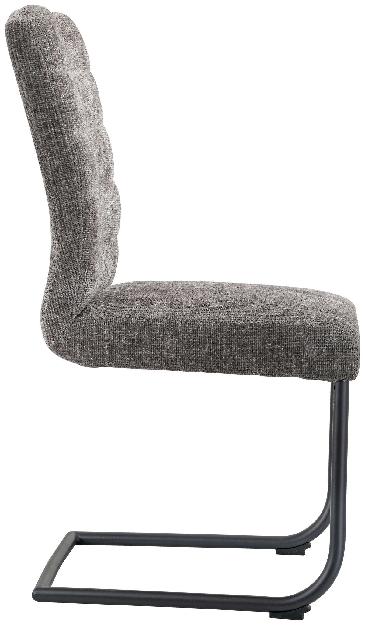 SCAUN CANTILEVER din metal, textil gri, negru  - negru/gri, Design, metal/textil (46/97/59cm) - Novel