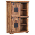 HIGHBOARD  in 95/145/45 cm  - Schwarz/Naturfarben, ROMANTIK / LANDHAUS, Holz/Metall (95/145/45cm) - Landscape