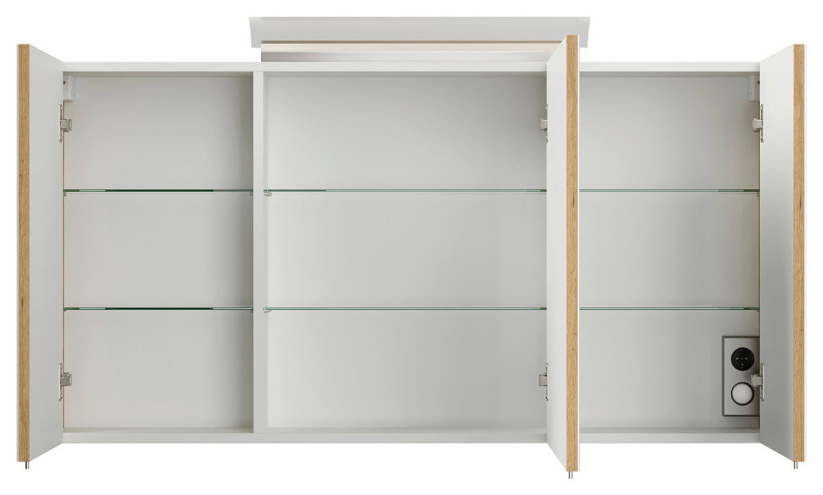 BADEZIMMER 2-teilig  in 100 cm  - Eichefarben/Weiß, Basics, Keramik/Holzwerkstoff (100cm) - MID.YOU