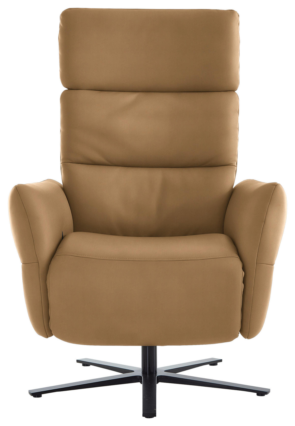 RELAXSESSEL in Leder Honig  - Schwarz/Honig, Design, Leder/Metall (82/119/85cm) - Dieter Knoll