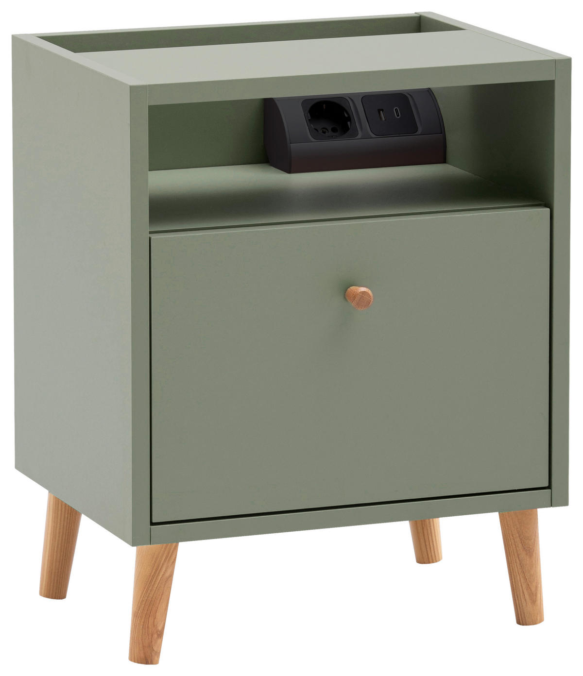 NACHTTISCH 40,2/50,1/32,7 cm  in Grün  - Grün, Design, Holz/Holzwerkstoff (40,2/50,1/32,7cm) - MID.YOU